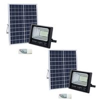 100W LED Solar Flood Light - Pack of 2