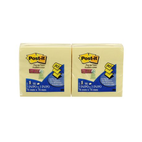 3M Post-it Pop-Up Note Refill - Yellow - 100 Sheets per pad Buy Online in Zimbabwe thedailysale.shop