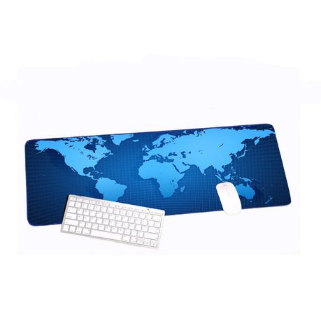 Larry's Gaming Mouse Pad - World Map Print Blue