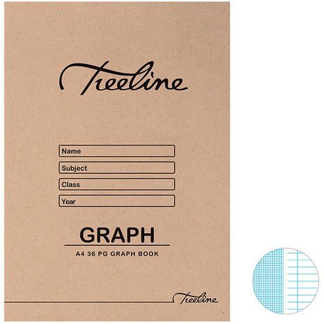 Treeline Graph Books Ruled A4 36 pg (Pack of 25) Buy Online in Zimbabwe thedailysale.shop