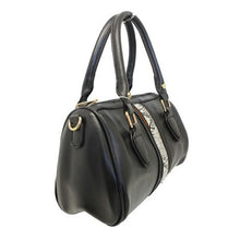 Load image into Gallery viewer, Blackcherry Mini Snake Trim Barrel Bag- Black
