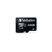 Load image into Gallery viewer, Verbatim 64GB Premium 300x Micro SD Card with Adaptor Up to 45MB/sec
