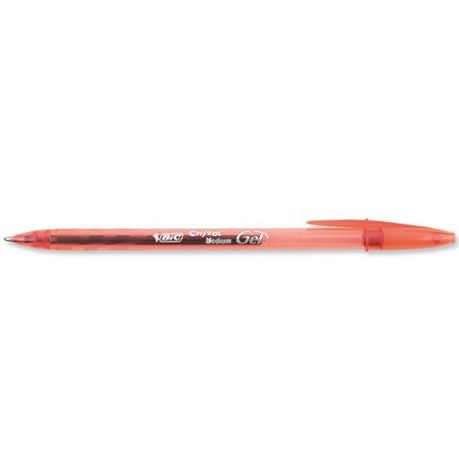 BIC Cristal Gel Medium Point Pen - Red (Box of 12) Buy Online in Zimbabwe thedailysale.shop