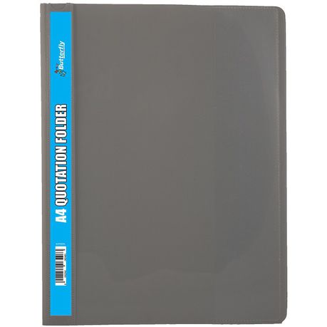 Butterfly Quotation Folders Pvc 180 - A4 - Silver (Pack Of 5) Buy Online in Zimbabwe thedailysale.shop