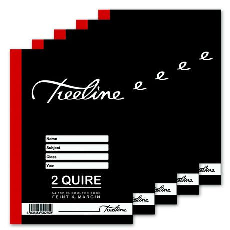 Treeline Hard Cover Book 2 Quire A4 192 pg - Feint & Margin (Carton of 50) Buy Online in Zimbabwe thedailysale.shop