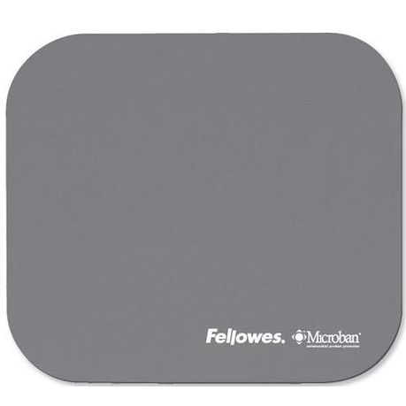 Fellowes Microban Mouse Pad with Anti-bacterial Protection - Silver