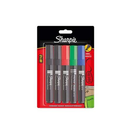Sharpie W10 Chisel Permanent Marker - Assorted (Carded 5's) Buy Online in Zimbabwe thedailysale.shop
