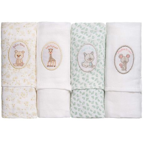 Sophie La Giraffe - Set of 4 Swaddles Buy Online in Zimbabwe thedailysale.shop