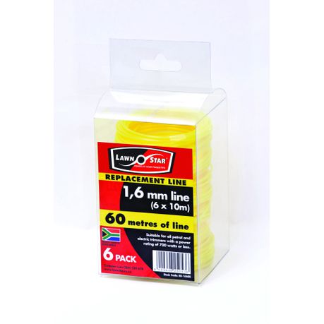 Lawn Star - 1.6 mm x 10m Replacement Coil Line - Pre-Pack of 6 Buy Online in Zimbabwe thedailysale.shop