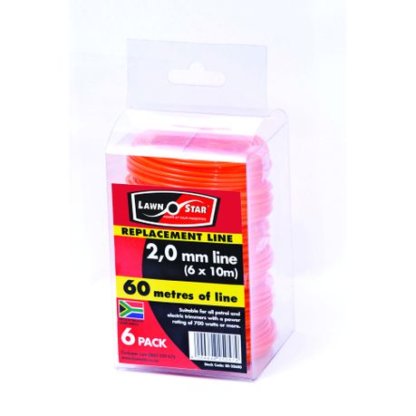 Lawn Star - 2.0mm x 10m Replacement Coil Line - Pre-Pack of 6 Buy Online in Zimbabwe thedailysale.shop