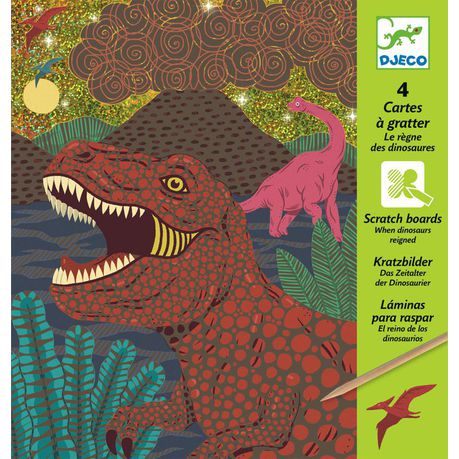 Djeco Scratching cards - When dinosaurs reigned Buy Online in Zimbabwe thedailysale.shop