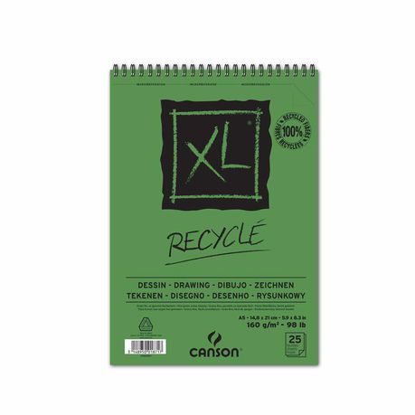 Canson XL Recycle Drawing Spiral bound 25S A5 160G Buy Online in Zimbabwe thedailysale.shop