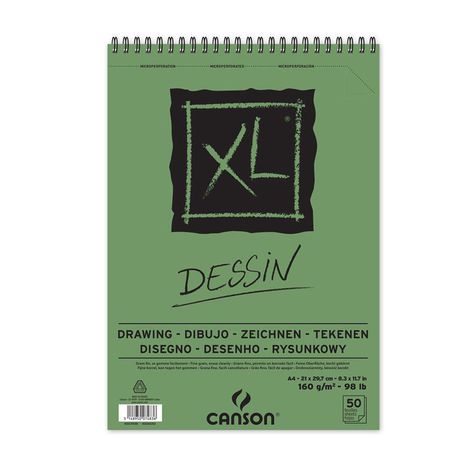 Canson XL Drawing Spiral bound 50S A4 160G Buy Online in Zimbabwe thedailysale.shop