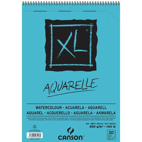 Canson XL Aquarelle Spiral bound 30S A3 300G Buy Online in Zimbabwe thedailysale.shop