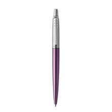 Load image into Gallery viewer, Parker Jotter Ballpoint Pen-Victoria Violet Chrome Trim-Med Nib, Blue ink
