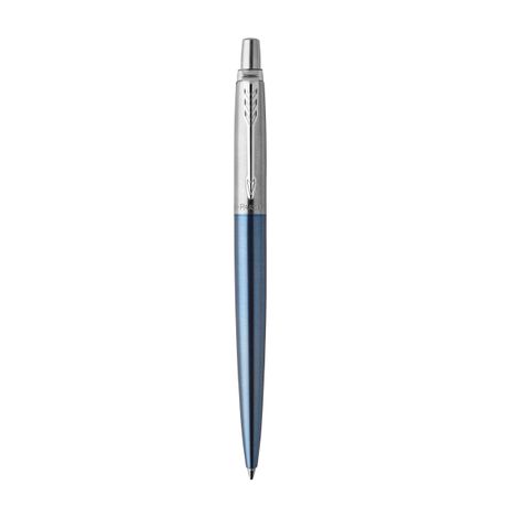 Parker Jotter Ballpoint Pen - Waterloo Blue Chrome Trim Buy Online in Zimbabwe thedailysale.shop