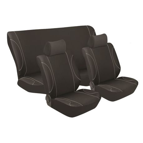 Stingray - Monaco Car Seat Cover Set - Black & Grey