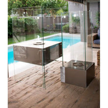 Load image into Gallery viewer, 1green Freestanding Bio-Ethanol Fireplace - Stainless Steel &amp; Glass
