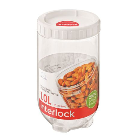 Lock & Lock - Container and Interlock Lid - 1 Litre - White