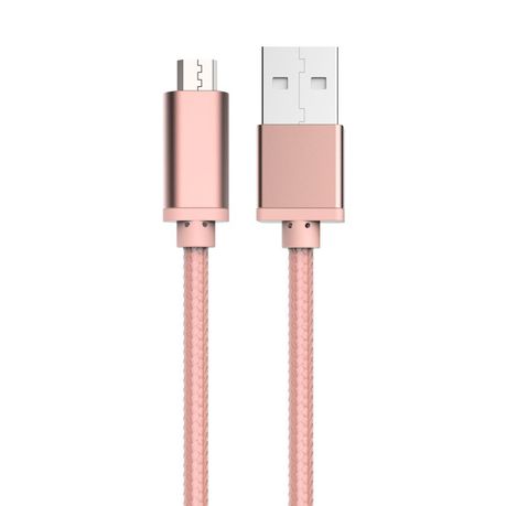 Muvit Bling Micro USB Braided Cable - Rose Gold Buy Online in Zimbabwe thedailysale.shop