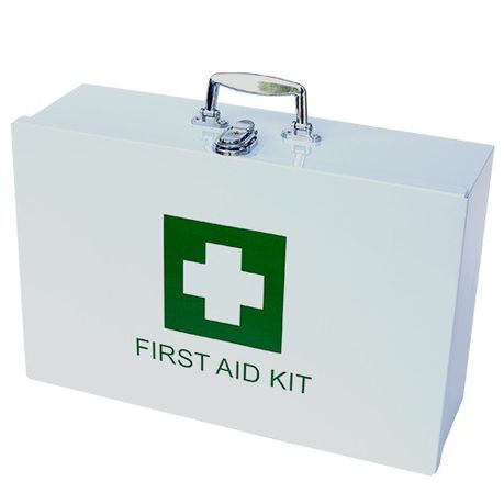 Marpemed: Government Regulation 7 First Aid Kit for Shops & Offices 1-5 Persons - Metal Wall Mountable Case