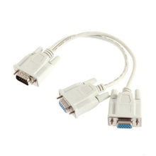 Load image into Gallery viewer, Raz Tech VGA Splitter Cable 1 Male 15 pin to Female 2 VGA Adapter 15 pin - White
