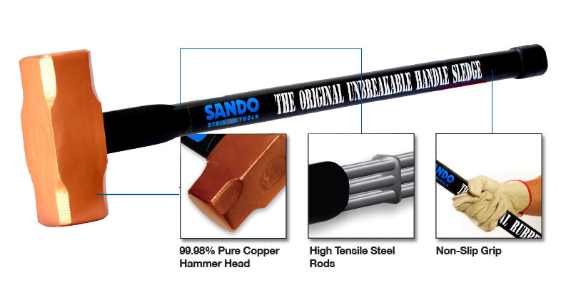 1.4KG - 300MM SANDO COPPER HAMMER