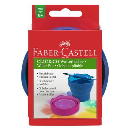 Faber-Castell Clic & Go Water Pot - Blue Buy Online in Zimbabwe thedailysale.shop