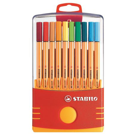 Stabilo Point 88 0.4mm Fibre Tip Pens ColorParade (Plastic Box of 20) Buy Online in Zimbabwe thedailysale.shop