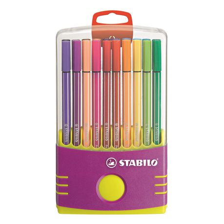 Stabilo Pen 68 1.0mm Fibre Tip Pens ColorParade (Lilac Plastic Box of 20) Buy Online in Zimbabwe thedailysale.shop