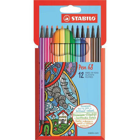 Stabilo Pen 68 1.0mm Fibre Tip Pens (Box of 12) Buy Online in Zimbabwe thedailysale.shop