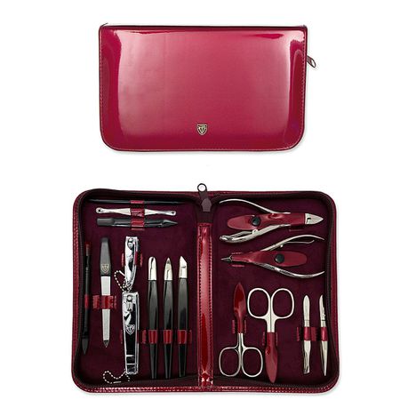 Kellermann 3 Swords Manicure Set Laquered Burgundy 5851 P G