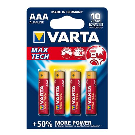 Varta  AAA Max Tech Batteries  - 4 Pack Buy Online in Zimbabwe thedailysale.shop