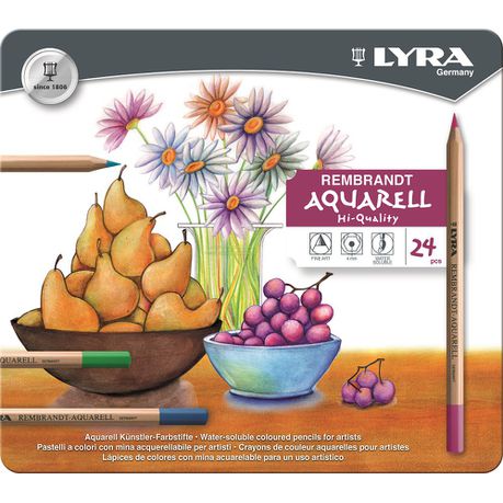 Lyra Rembrandt Aquarelle Pencils - 24 Colours in Metal Box Buy Online in Zimbabwe thedailysale.shop