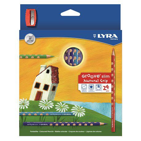 Lyra Groove Slim 24 Colour Pencils + Sharpener Buy Online in Zimbabwe thedailysale.shop