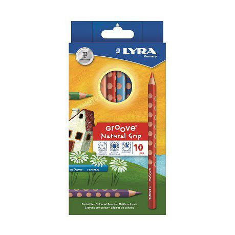Lyra Groove Natural Grip 10 Colour Pencils Buy Online in Zimbabwe thedailysale.shop