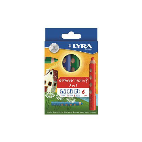 Lyra Groove Triple1 6 Colour Pencils Buy Online in Zimbabwe thedailysale.shop