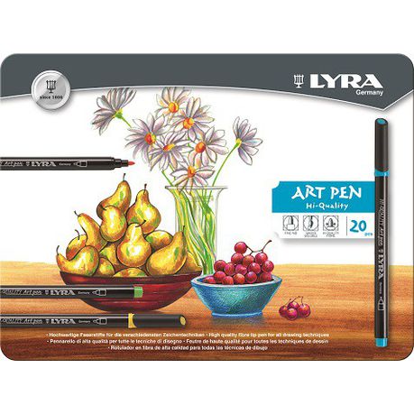 Lyra: Art Pens - 20 Colours in Metal Box Buy Online in Zimbabwe thedailysale.shop