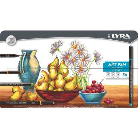 Lyra Art Pens - 50 Colours in Metal Box Buy Online in Zimbabwe thedailysale.shop