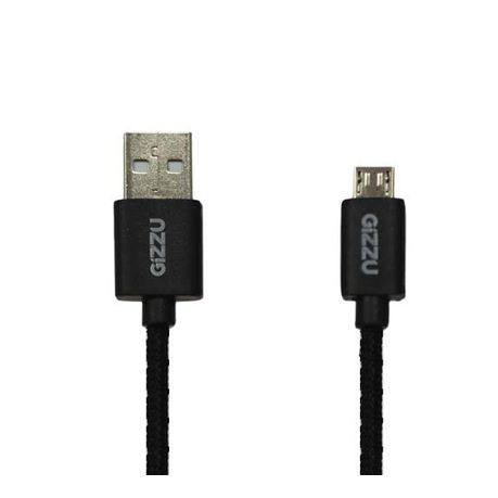 Gizzu Micro USB Braided Cable 2m - Black Buy Online in Zimbabwe thedailysale.shop