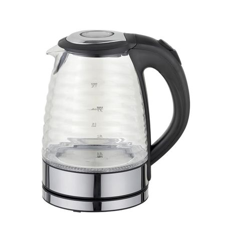Sunbeam - 1.7 Litre Ribbed Glass Kettle - Black Buy Online in Zimbabwe thedailysale.shop