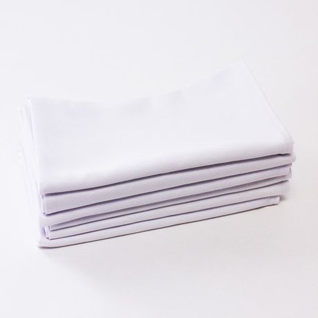 DSA - Polycotton Napkins - Set Of 6 - White Buy Online in Zimbabwe thedailysale.shop