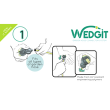 Load image into Gallery viewer, WEDGIT Tough Garden Hose Connector Starter Set for 13mm (1/2) Hose
