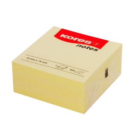 Kores Notes CUBO 75x75mm 400 Sheets - Yellow Buy Online in Zimbabwe thedailysale.shop