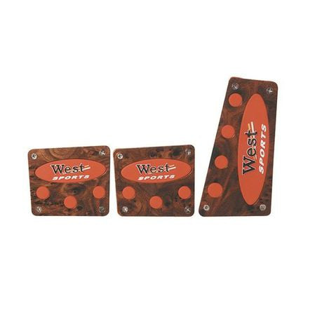 X-Appeal Pedal Pad Set - Brown & Red