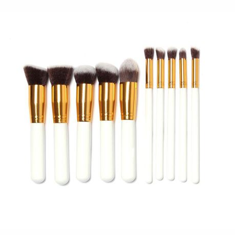 10 Piece Make-up Brush Set - White