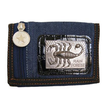 Load image into Gallery viewer, Fino Denim Chain Wallet with Scorpio Logo (SKCH017D) - Blue

