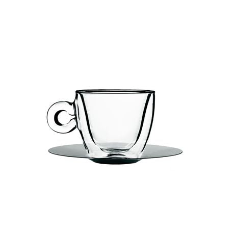 Luigi Bormioli - 165ml Thermic Cappuccino Glass Cup With Saucer - Set of 2 Buy Online in Zimbabwe thedailysale.shop