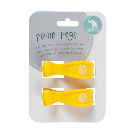 All4Ella 2 Pack of Pram Pegs - Yellow Buy Online in Zimbabwe thedailysale.shop
