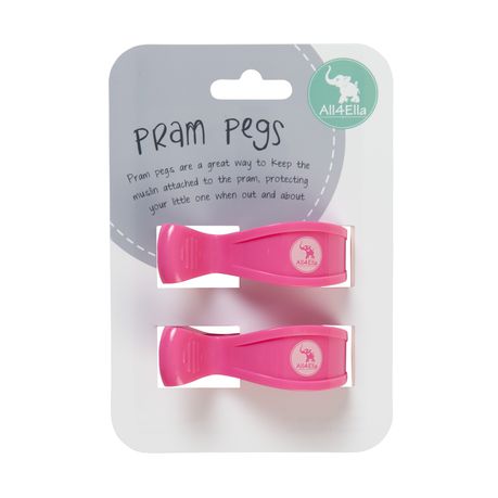 All4Ella 2 Pack of Pram Pegs - Pink(Fluro) Buy Online in Zimbabwe thedailysale.shop